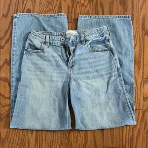 Abercrombie Kids high rise wide leg Jean, size 13/14